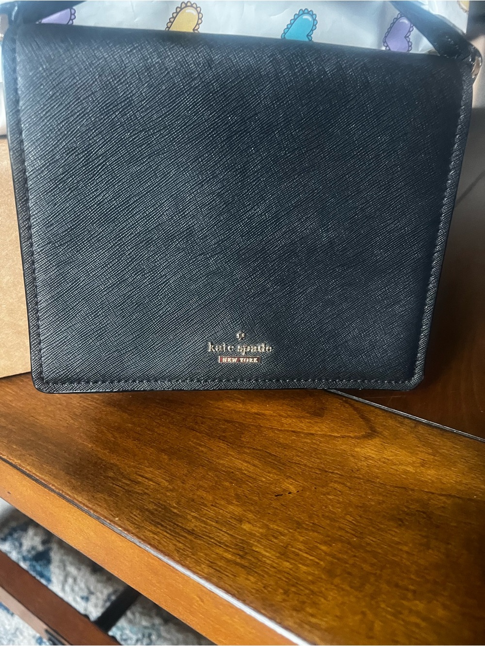 kate spade Black Saffiano Crossbody  Bag